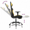 Gaming-Stuhl mit Fußstütze Schwarz und Gelb Stoff