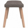 Relaxsessel mit Hocker Taupe Stoff
