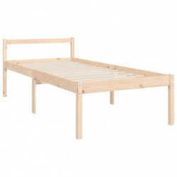 Seniorenbett mit Kopfteil Massivholz