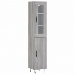 Highboard Grau Sonoma 34,5x34x180 cm Holzwerkstoff