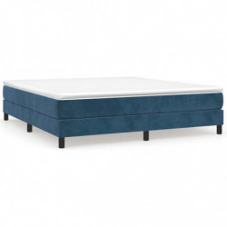 Boxspringbett Dunkelblau 160x200 cm Samt