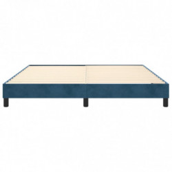 Boxspringbett Dunkelblau 160x200 cm Samt