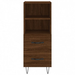 Highboard Braun Eichen-Optik 34,5x34x180 cm Holzwerkstoff