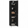 Highboard Schwarz 34,5x34x180 cm Holzwerkstoff