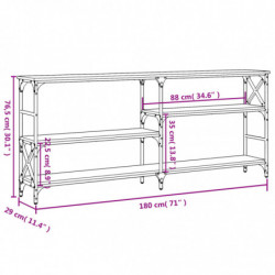 Konsolentisch Braun Eichen-Optik 180x29x76,5 cm Holzwerkstoff