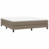 Boxspringbett Taupe 160x200 cm Stoff