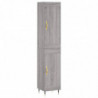 Highboard Grau Sonoma 34,5x34x180 cm Holzwerkstoff