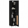 Highboard Schwarz 34,5x34x180 cm Holzwerkstoff