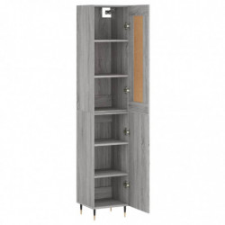 Highboard Grau Sonoma 34,5x34x180 cm Holzwerkstoff