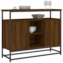 Sideboard Braun Eichen-Optik 100x35x80 cm Holzwerkstoff