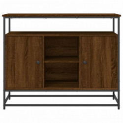 Sideboard Braun Eichen-Optik 100x35x80 cm Holzwerkstoff