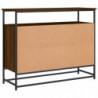 Sideboard Braun Eichen-Optik 100x35x80 cm Holzwerkstoff