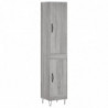 Highboard Grau Sonoma 34,5x34x180 cm Holzwerkstoff