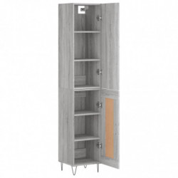 Highboard Grau Sonoma 34,5x34x180 cm Holzwerkstoff