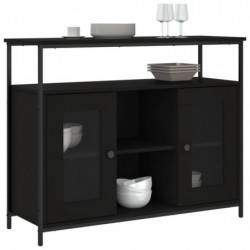 Sideboard Schwarz 100x35x80 cm Holzwerkstoff