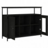 Sideboard Schwarz 100x35x80 cm Holzwerkstoff