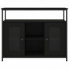 Sideboard Schwarz 100x35x80 cm Holzwerkstoff