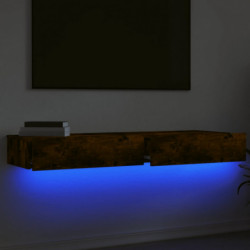 TV-Schränke mit LED-Leuchten 2 Stk. Räuchereiche 60x35x15,5 cm