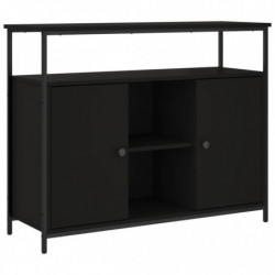 Sideboard Schwarz 100x35x80 cm Holzwerkstoff