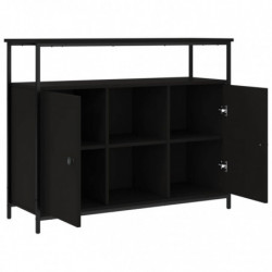 Sideboard Schwarz 100x35x80 cm Holzwerkstoff