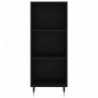 Highboard Schwarz 34,5x34x180 cm Holzwerkstoff