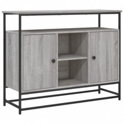 Sideboard Grau Sonoma 100x35x80 cm Holzwerkstoff