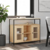 Sideboard Sonoma-Eiche 100x35x80 cm Holzwerkstoff