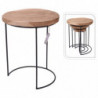 H&S Collection 3-tlg. Beistelltisch-Set Teak und Metall