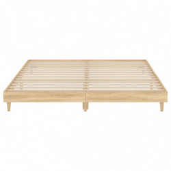 Bettgestell Sonoma-Eiche 180x200 cm Holzwerkstoff