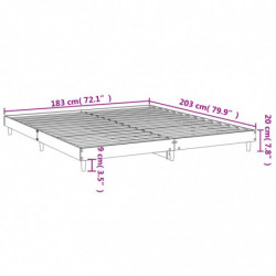 Bettgestell Sonoma-Eiche 180x200 cm Holzwerkstoff