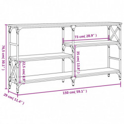 Konsolentisch Schwarz 150x29x76,5 cm Holzwerkstoff