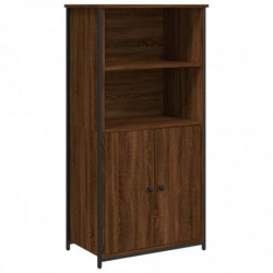 Highboard Braun Eichen-Optik 62x36x121,5 cm Holzwerkstoff