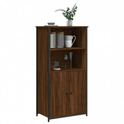 Highboard Braun Eichen-Optik 62x36x121,5 cm Holzwerkstoff