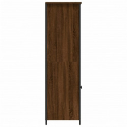 Highboard Braun Eichen-Optik 62x36x121,5 cm Holzwerkstoff