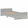 Bettgestell Grau Sonoma 90x190 cm Holzwerkstoff