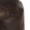 Pouf Dunkelbraun 40 x 35 cm Echtes Ziegenleder