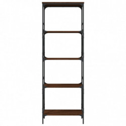 Bücherregal 5 Böden Braun Eiche-Optik 59x35x171cm Holzwerkstoff