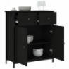 Sideboard Schwarz 70x30x80 cm Holzwerkstoff