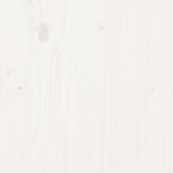 Massivholzbett Kiefer 75x190 cm Weiß
