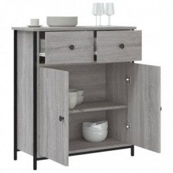 Sideboard Grau Sonoma 70x30x80 cm Holzwerkstoff