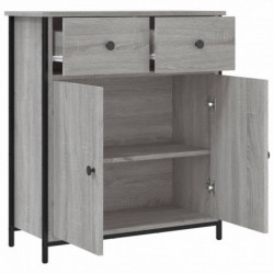 Sideboard Grau Sonoma 70x30x80 cm Holzwerkstoff