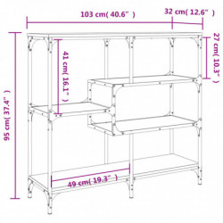 Konsolentisch Grau Sonoma 103x32x95 cm Holzwerkstoff