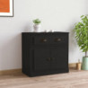 Sideboard Schwarz 70x35,5x67,5 cm Holzwerkstoff