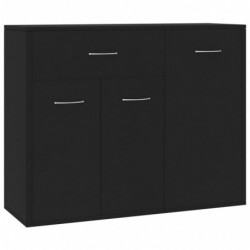 Sideboard Schwarz 88×30×70 cm Spanplatte