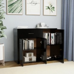 Sideboard Schwarz 88×30×70 cm Spanplatte