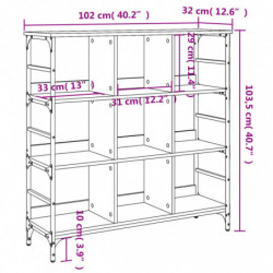 Sideboard Sonoma-Eiche 102x32x103,5 cm Holzwerkstoff