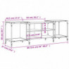 TV-Schrank Räuchereiche 153x37x50 cm Holzwerkstoff