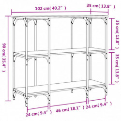 Konsolentisch Sonoma-Eiche 102x35x90 cm Holzwerkstoff