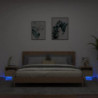 Nachttische mit LED-Leuchten 2 Stk. Sonoma Eiche 40x39x37 cm