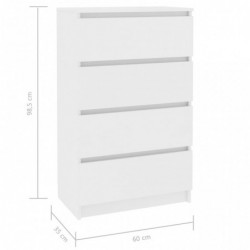 Sideboard Weiß 60x35x98,5 cm Spanplatte